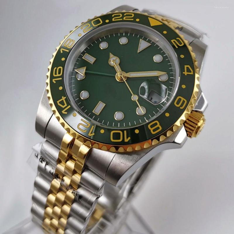 Wristwatches Gold Automatic Men Watch 40MM Sapphire Glass Hand Date Window Jubilee Mental Strap Ceramic Bezel, Mingzhu2813
Wristwatches Gold Automatic Men Watch 40MM Sapphire Glass Hand Date Window Jubilee Mental Strap Ceramic Bezel, Mingzhu2813