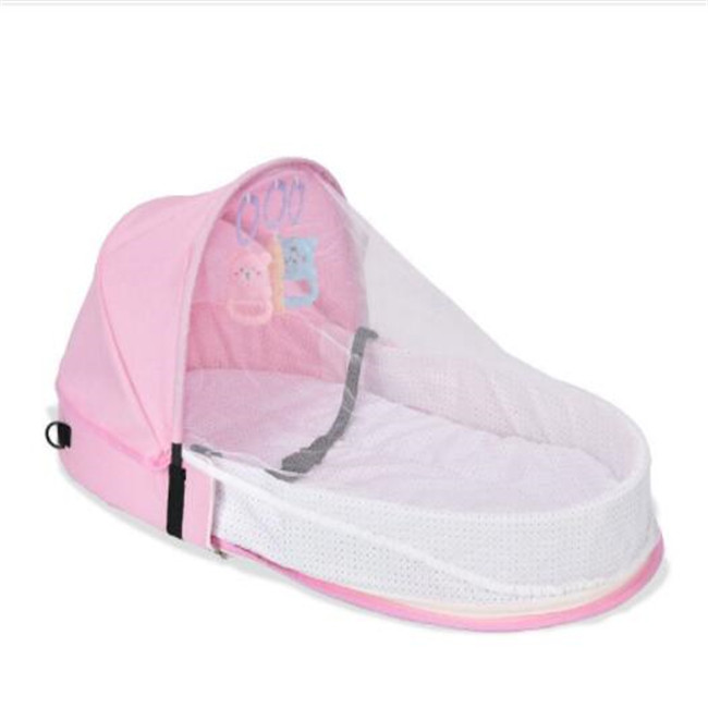 Portable Sleeping Baby Bed Cribs Newborns Nest Travel Beds Foldable Baby Nest Mosquito Net Bassinet Infant Sleeping Basket