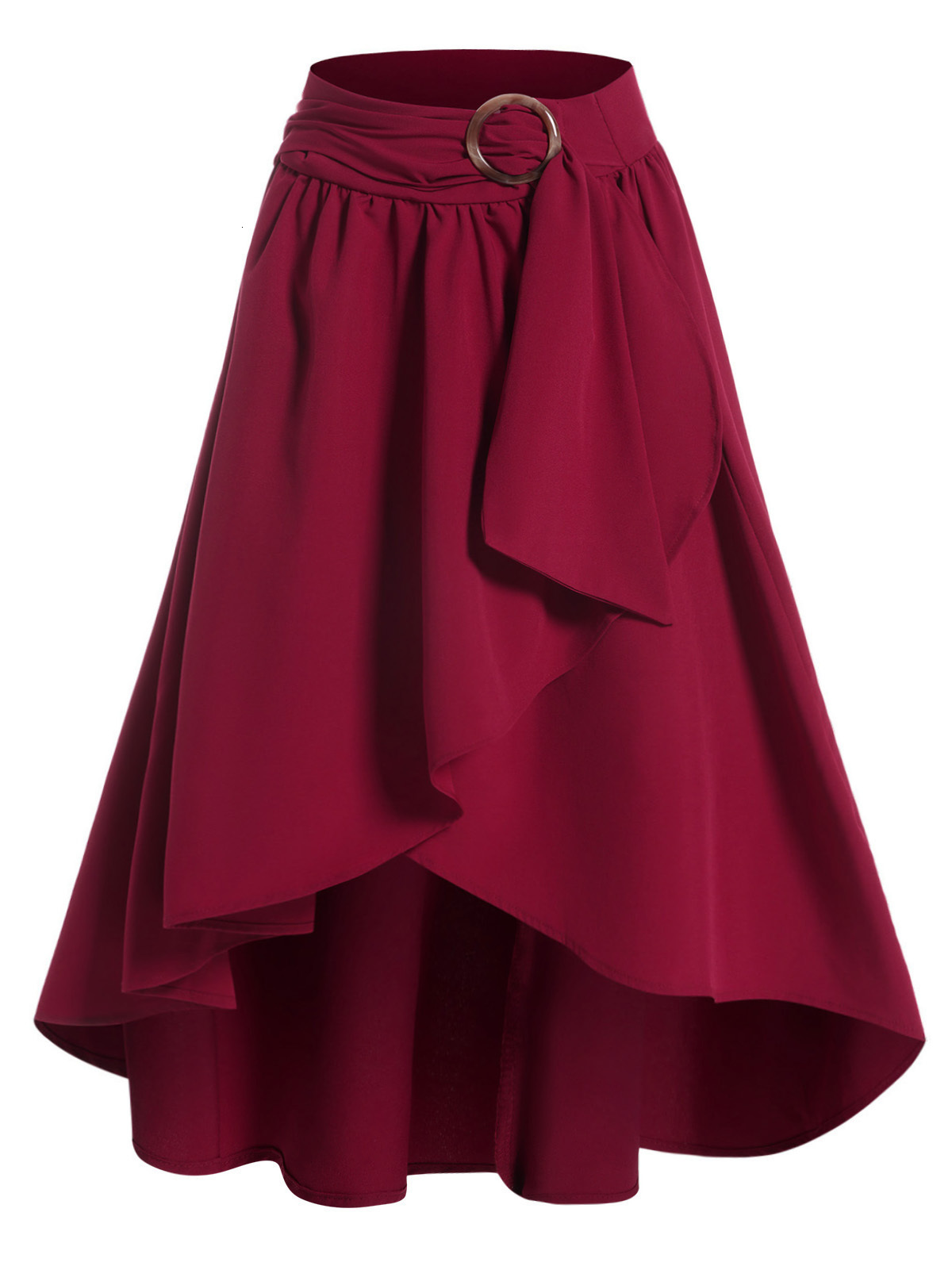 Skirts Women Casual Spring Skirt Overlay Solid Color Self Belted Ruffle Asymmetrical Hem Zip Up Midi For Summer 230217, Malachite blue
Skirts Women Casual Spring Skirt Overlay Solid Color Self Belted Ruffle Asymmetrical Hem Zip Up Midi For Summer 230217, Malachite blue