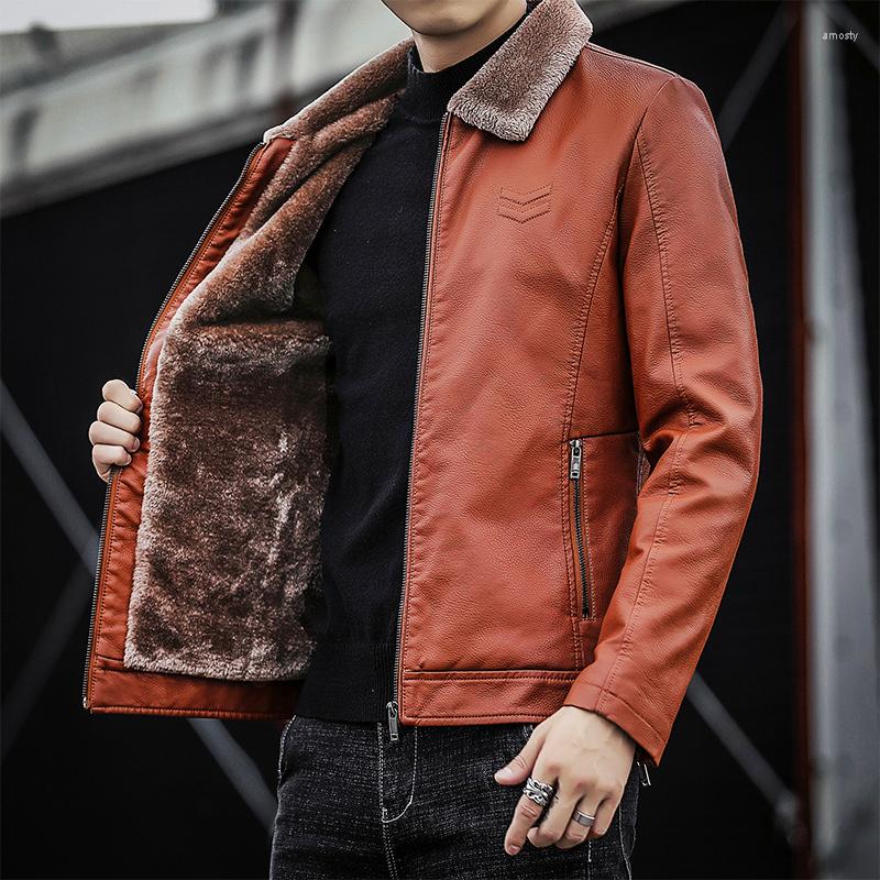 Men's Fur Retro Leather Jacket Men Winter Thicken Velvet Coat Mens Thick Warm Flight Bomber Faux Fashion Zipper Outwear, Red palm
Men's Fur Retro Leather Jacket Men Winter Thicken Velvet Coat Mens Thick Warm Flight Bomber Faux Fashion Zipper Outwear, Red palm