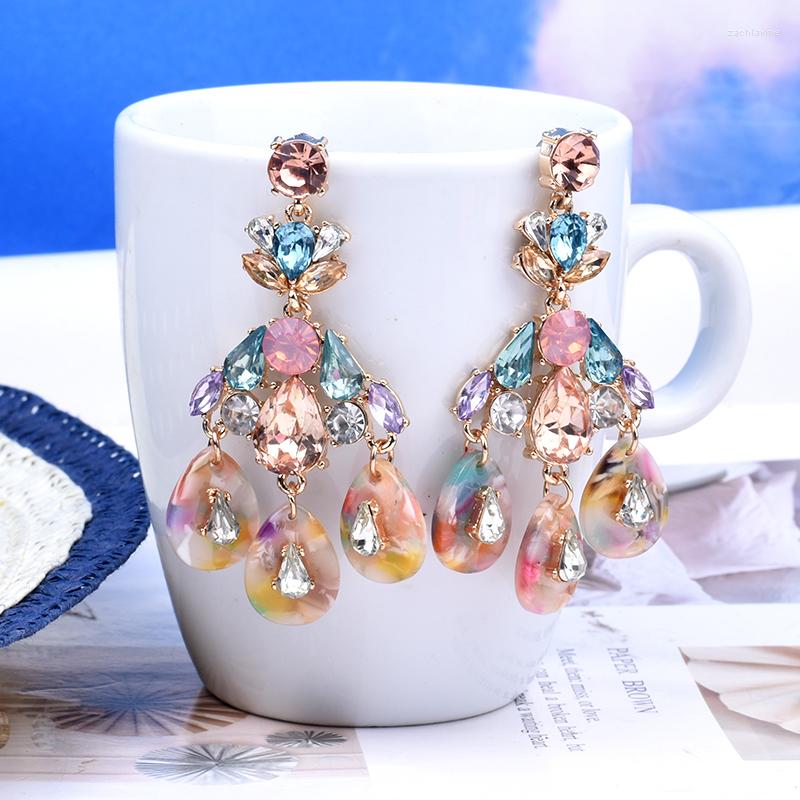 Dangle Earrings Rainbow Color Bohemian Gold Colour Pendant Acrylic Crystal Fashion Luxury Party Jewelry For Women Girls
Dangle Earrings Rainbow Color Bohemian Gold Colour Pendant Acrylic Crystal Fashion Luxury Party Jewelry For Women Girls