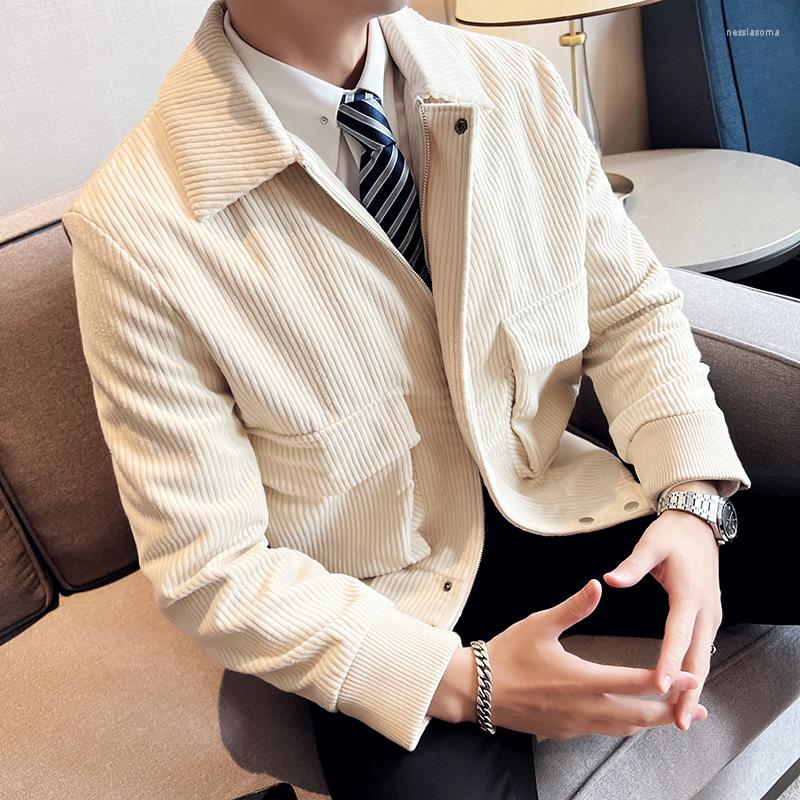 Men's Jackets Autumn Winter British Slim Lapel Solid Color Jacket Corduroy Thick Men Bomber Casual Business Outwear Clothing, Black
Men's Jackets Autumn Winter British Slim Lapel Solid Color Jacket Corduroy Thick Men Bomber Casual Business Outwear Clothing, Black
