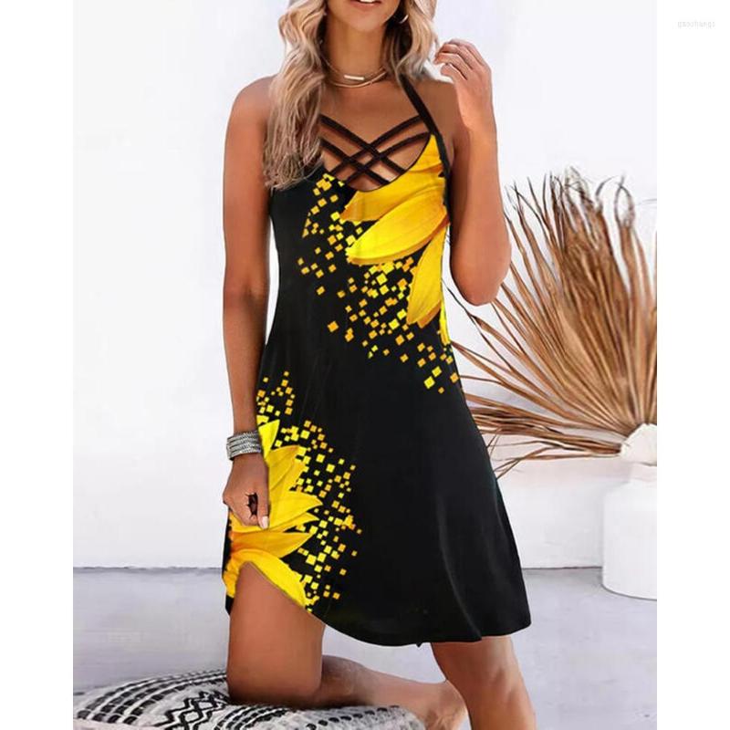 Casual Dresses Women Floral Print Colorblock Criss Cross Halter Dress Summer Fashion Femme Sleeveless Backless A Line Mini Outfits, Sky blue
Casual Dresses Women Floral Print Colorblock Criss Cross Halter Dress Summer Fashion Femme Sleeveless Backless A Line Mini Outfits, Sky blue