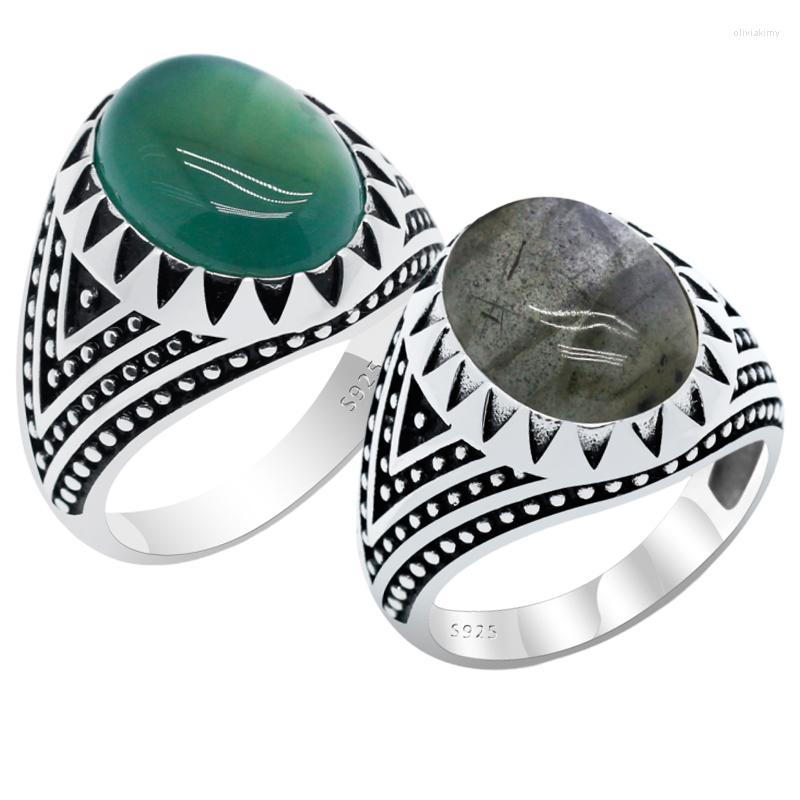 Cluster Rings Natural Agate Stone Moonstone 925 Silver Men Ring Handmade Turkish Jewelry Thai Retro Punk For Party Wedding Fine
Cluster Rings Natural Agate Stone Moonstone 925 Silver Men Ring Handmade Turkish Jewelry Thai Retro Punk For Party Wedding Fine