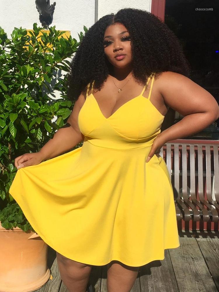 Plus Size Dresses Yellow Dress For Women Summer Clothing Clubwear Spaghetti Strap V Neck Sexy Wholesale Bulk Drop
Plus Size Dresses Yellow Dress For Women Summer Clothing Clubwear Spaghetti Strap V Neck Sexy Wholesale Bulk Drop