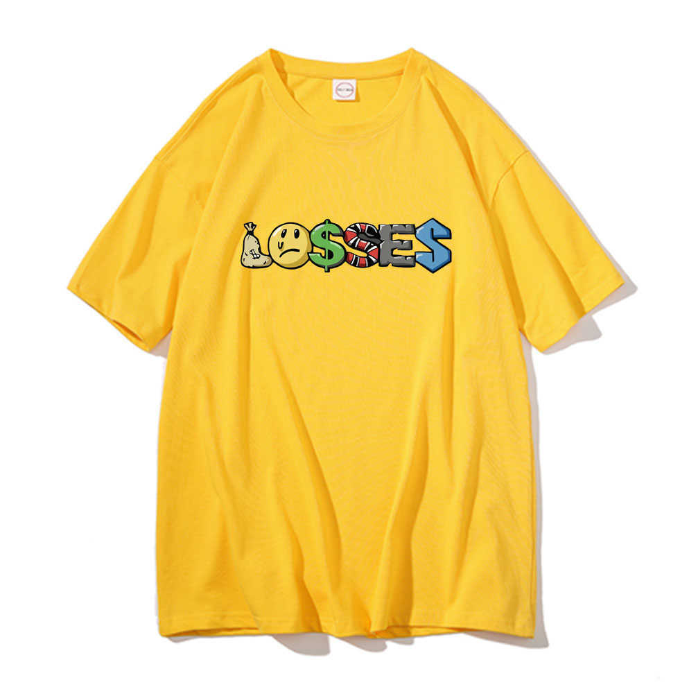 Men's T-Shirts Best Selling Lil Tjay Merch Losses Graphic Print Tshirts Hip Hop Men Women Fashion Oversized Tshirt Rapper Men's Regular Tees