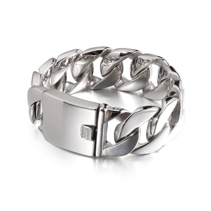 Link Bracelets Chain Man Jewelry 24mm Big Chunky Curb Cuban Bracelet Mens 316L Stainless Steel Classic Trendy Gift Waterproof Never Outdated
Link Bracelets Chain Man Jewelry 24mm Big Chunky Curb Cuban Bracelet Mens 316L Stainless Steel Classic Trendy Gift Waterproof Never Outdated