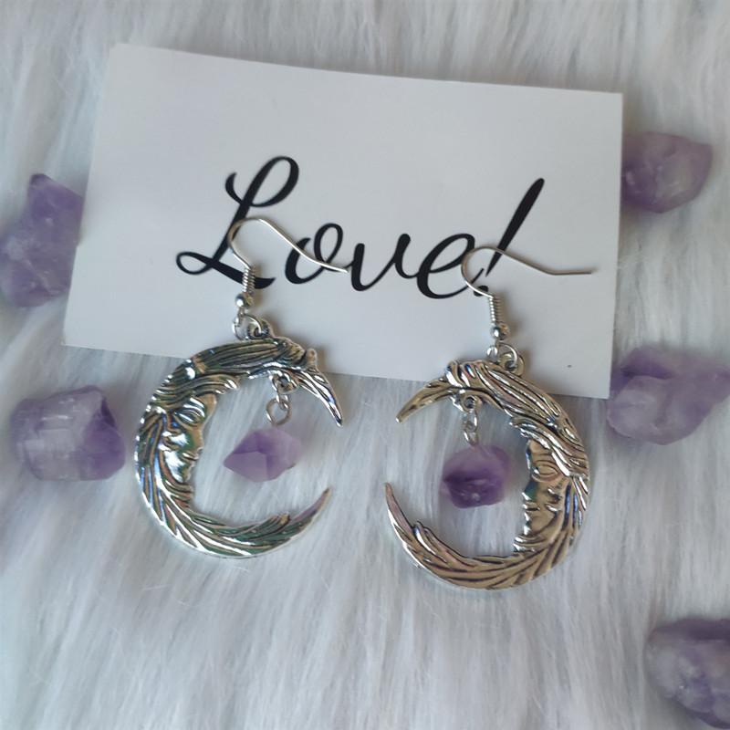 Dangle Earrings & Chandelier Complex Ancient Harajuku Hipster Simple Moon Amethyst Temperament Ear Hook Female European And American Hip HoD
Dangle Earrings & Chandelier Complex Ancient Harajuku Hipster Simple Moon Amethyst Temperament Ear Hook Female European And American Hip HoD
