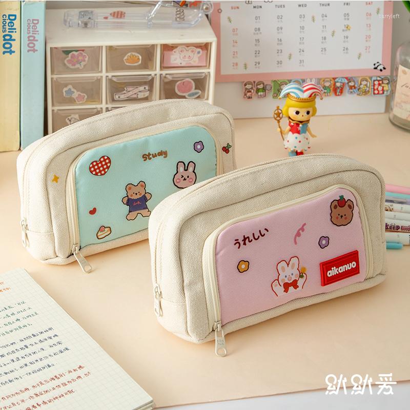 Cosmetic Bags Large Capacity Pencil Case For Girls Ins Style School Pen Supplies Bag Cute Pencils Pouch Stationery Female 411, Bag with sticker 04
Cosmetic Bags Large Capacity Pencil Case For Girls Ins Style School Pen Supplies Bag Cute Pencils Pouch Stationery Female 411, Bag with sticker 04