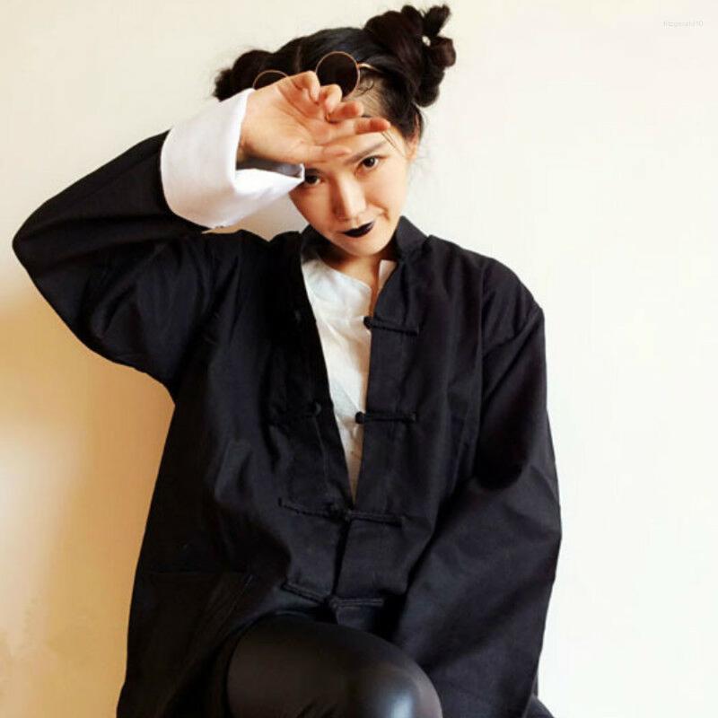 Women's Jackets Vintage Linen Chinese Tang Suit Traditional Tai Chi Jacket Coat Unisex, Black
Women's Jackets Vintage Linen Chinese Tang Suit Traditional Tai Chi Jacket Coat Unisex, Black