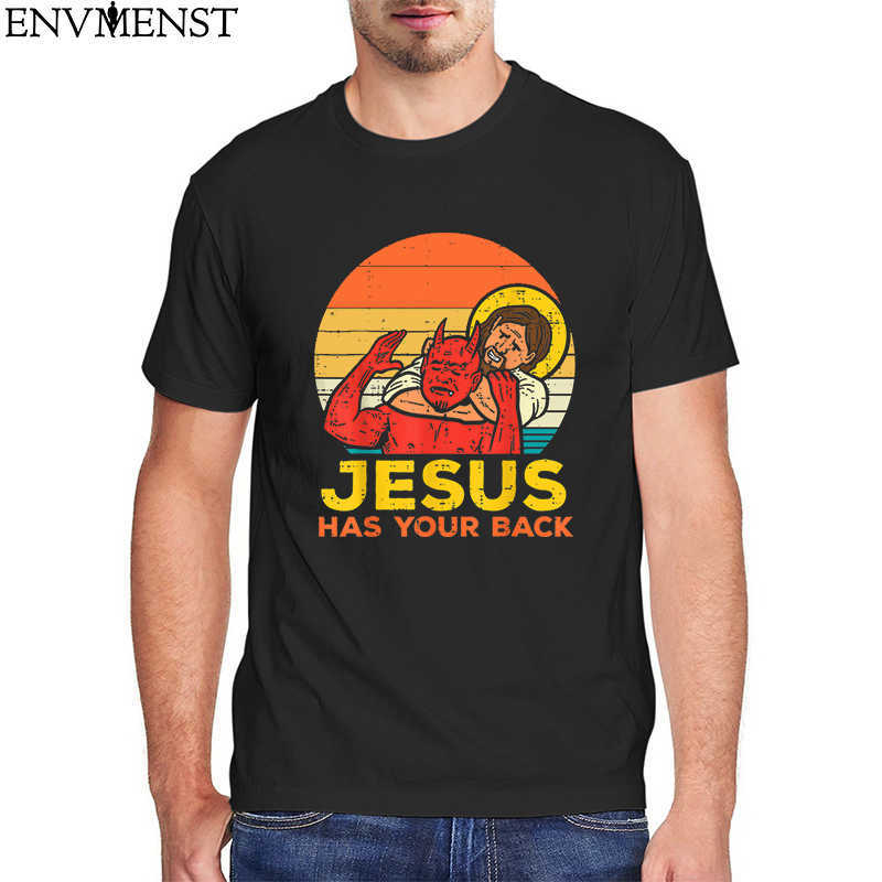 Men's T-Shirts 100% Cotton Men's TOP Jesus Has Your Back Jiu Jitsu Retro Christian Men TShirt high quality Oversized T Shirt Mens streetwear L230217, Black
Men's T-Shirts 100% Cotton Men's TOP Jesus Has Your Back Jiu Jitsu Retro Christian Men TShirt high quality Oversized T Shirt Mens streetwear L230217, Black