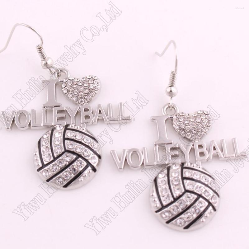 Dangle Earrings Fans Favorite Sports Jewelry Drop 1.3" Inches I Love Volleyball 2D Crystal Pendant French Hook
Dangle Earrings Fans Favorite Sports Jewelry Drop 1.3" Inches I Love Volleyball 2D Crystal Pendant French Hook