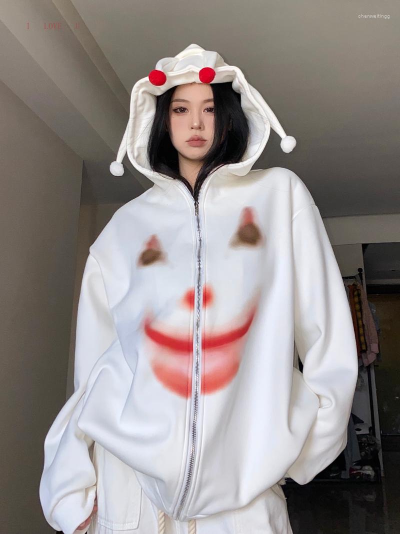 Women's Hoodies Zip Up Hoodie Winter Clothes Women Slouchy Casual Cute Clown Sweatshirt Autumn Couple Zipper Top, White
Women's Hoodies Zip Up Hoodie Winter Clothes Women Slouchy Casual Cute Clown Sweatshirt Autumn Couple Zipper Top, White