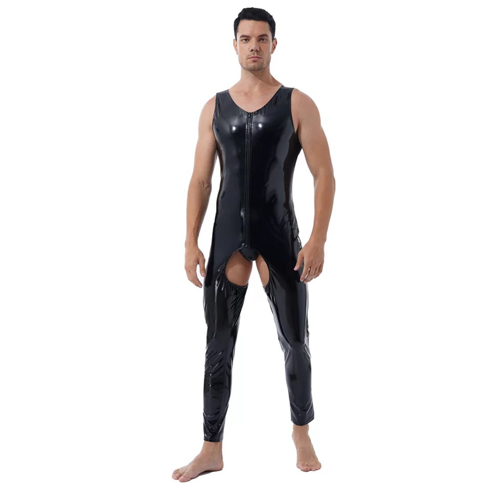 Other Panties Men's PVC sexy bright leather jumpsuit, sexy open file slim jumpsuit leather pants
Other Panties Men's PVC sexy bright leather jumpsuit, sexy open file slim jumpsuit leather pants
