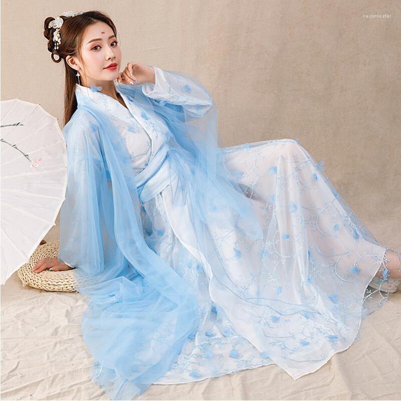 Stage Wear Hanfu Fairy Costume Cosplay Dress Women Ancient Chinese Clothing Vintage Tang Suit Girl Princess Gown National Dance, Blue
Stage Wear Hanfu Fairy Costume Cosplay Dress Women Ancient Chinese Clothing Vintage Tang Suit Girl Princess Gown National Dance, Blue