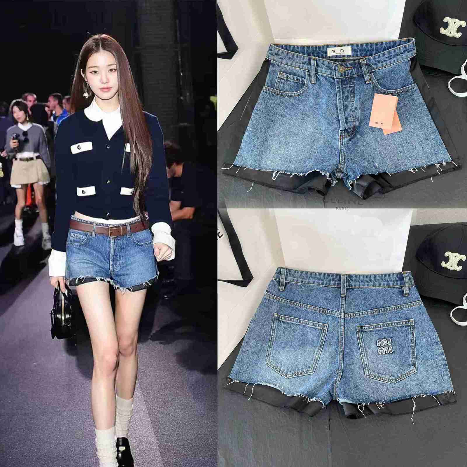 Women' Shorts Designer High-version 23 early spring new high-waisted skinny blue denim shorts for women 6CV8, Blue5
Women' Shorts Designer High-version 23 early spring new high-waisted skinny blue denim shorts for women 6CV8, Blue5