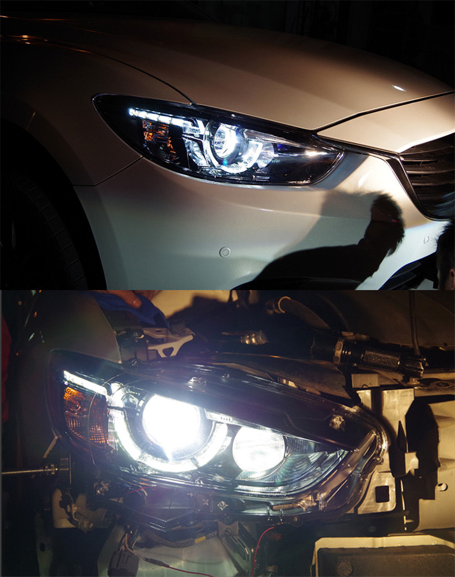 Car DRL Head Light Parts For Mazda 6 Atenza 20 13-20 16 LED Lamps High Beam Turn Signal Headlights