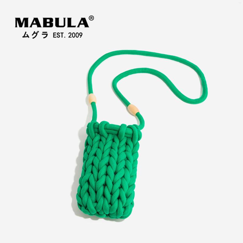Evening Bags MABULA Women Handwoven Mini Phone Purses Crochet Knitting Shoulder Simple Design Solid Female Crossbody Bag Cute Small
Evening Bags MABULA Women Handwoven Mini Phone Purses Crochet Knitting Shoulder Simple Design Solid Female Crossbody Bag Cute Small