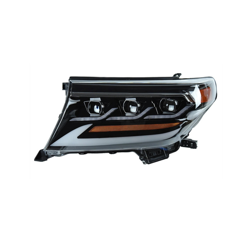 2 PCS Auto Car Head Light Parts For Toyota Land Cruiser 20 08-20 15 LED Headlight Replacement DRL Headlights