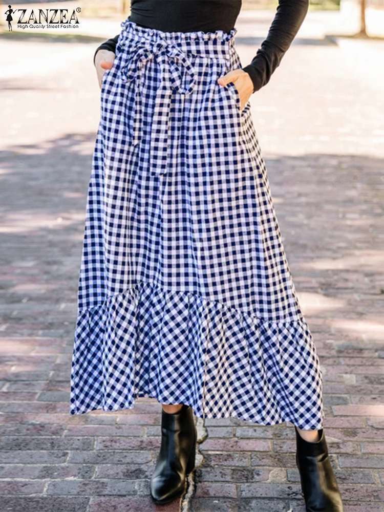 Skirts ZANZEA Women Maxi Long Summer Plaid Printed Party Bohemian High Waist Ruffles Holiday Faldas Saia Beach Jupe 2023 230217, Wine red
Skirts ZANZEA Women Maxi Long Summer Plaid Printed Party Bohemian High Waist Ruffles Holiday Faldas Saia Beach Jupe 2023 230217, Wine red