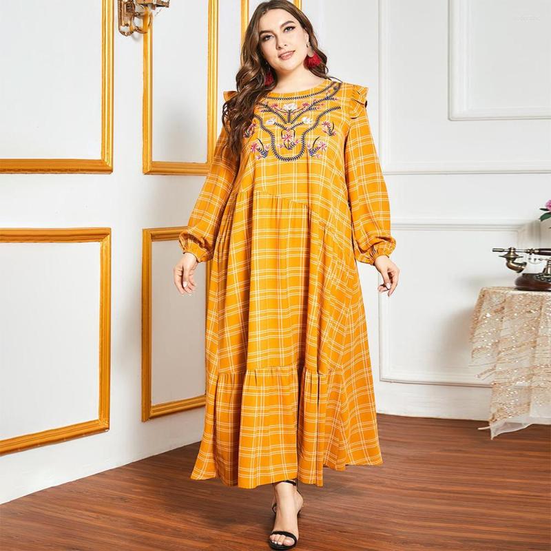 Plus Size Dresses FridayIn Summer Women's Dress 2023 Bohemian Round Neck Long Sleeve Plaid Loose Yellow Kaftan
Plus Size Dresses FridayIn Summer Women's Dress 2023 Bohemian Round Neck Long Sleeve Plaid Loose Yellow Kaftan