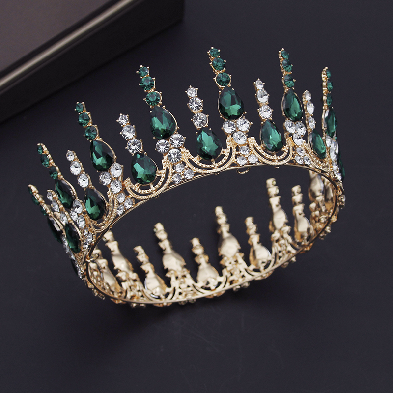 Wedding Hair Jewelry Gorgeous Green Crystal Circle Diadem Royal Queen King Bridal Crown Round Tiaras Headdress Prom Party Bride 230216
Wedding Hair Jewelry Gorgeous Green Crystal Circle Diadem Royal Queen King Bridal Crown Round Tiaras Headdress Prom Party Bride 230216
