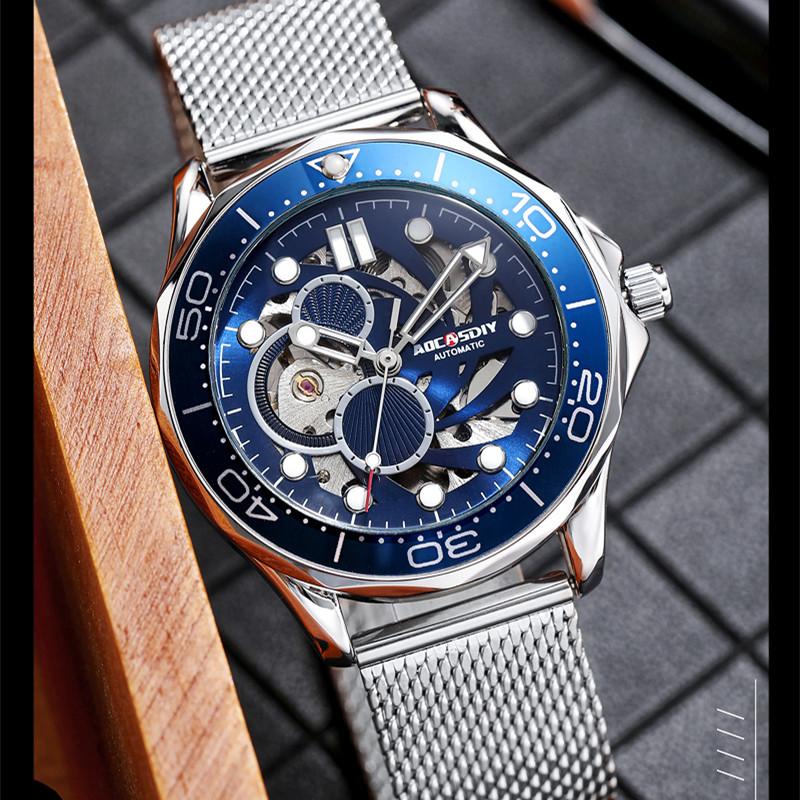 Wristwatches Top Brand AOCASDIY Stainless Steel Strap Multifunctional Automatic Mechanical Men's Fashion Business Watch GiftWristwatches, Blue
Wristwatches Top Brand AOCASDIY Stainless Steel Strap Multifunctional Automatic Mechanical Men's Fashion Business Watch GiftWristwatches, Blue