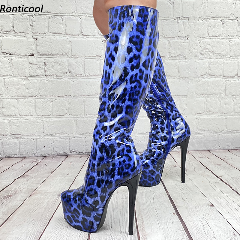 Ronticool New Women Winter Knee Boots Patent Stiletto Heels Round Toe Blue Brown Red Light Pink Grey Leopard Shoes US Size -20, B0900 blue
Ronticool New Women Winter Knee Boots Patent Stiletto Heels Round Toe Blue Brown Red Light Pink Grey Leopard Shoes US Size -20, B0900 blue