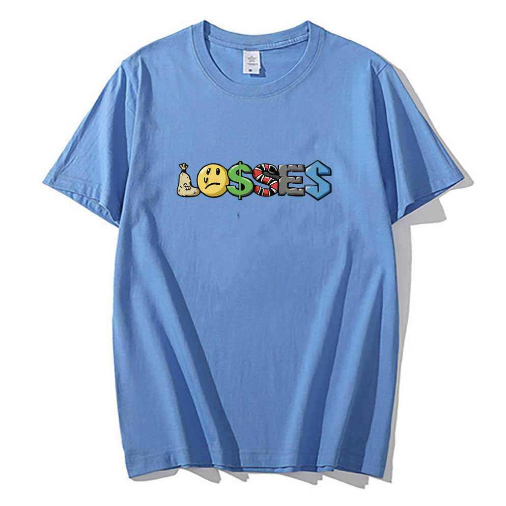 Men's T-Shirts Best Selling Lil Tjay Merch Losses Graphic Print Tshirts Hip Hop Men Women Fashion Oversized Tshirt Rapper Men's Regular Tees