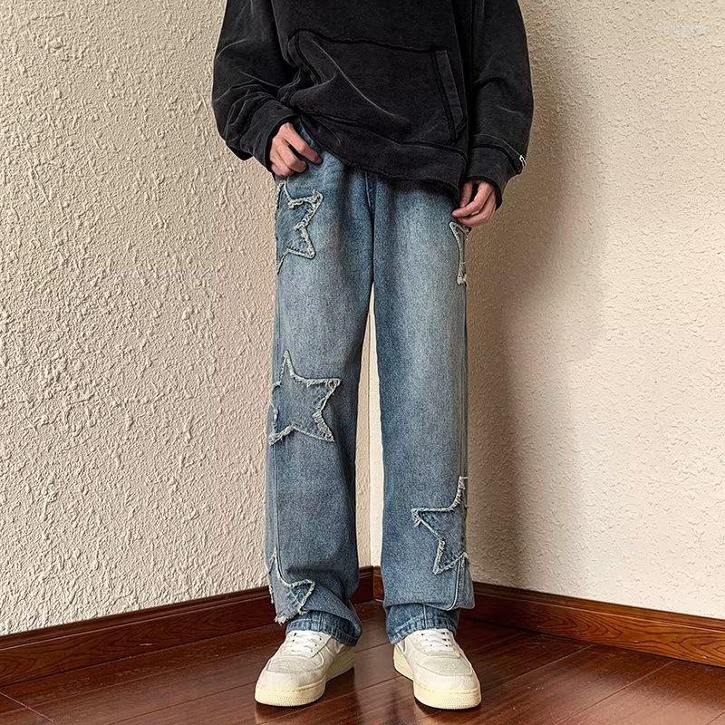 Men' Jeans 2023 Vibe Style Star Embroidery Vintage Baggy Pants For Men Clothing Straight Hip Hop Washed Blue Denim Trousers Vaqueros
Men' Jeans 2023 Vibe Style Star Embroidery Vintage Baggy Pants For Men Clothing Straight Hip Hop Washed Blue Denim Trousers Vaqueros