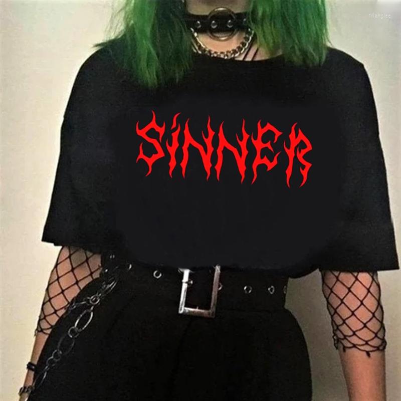 Women' T Shirts Sinner Shirt Goth Graphic Tees Women Clothing Aesthetic Harajuku Sexy Tops Gothic Punk Clothes, Sk7785-f
Women' T Shirts Sinner Shirt Goth Graphic Tees Women Clothing Aesthetic Harajuku Sexy Tops Gothic Punk Clothes, Sk7785-f