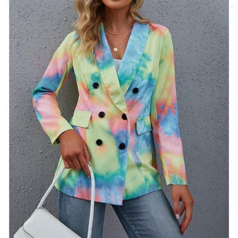 Women' Suits Blazer Women Women' Double-Breasted Tie-Dye Suit Jacket For Autumn And Winter, Mixed
Women' Suits Blazer Women Women' Double-Breasted Tie-Dye Suit Jacket For Autumn And Winter, Mixed