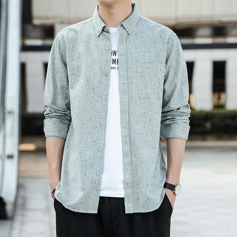 Men's Casual Shirts Long Sleeve Shirt For Men Dress Polka Dot Jacquard Cotton Chest Single Pocket Regular-Fit Man Social, C922
Men's Casual Shirts Long Sleeve Shirt For Men Dress Polka Dot Jacquard Cotton Chest Single Pocket Regular-Fit Man Social, C922