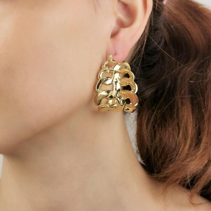 Hoop Earrings UKEN Gold Color Chunky Metal Drop For Women Statement Wide Round Punk Alloy Bride Fashion Wedding Jewelry
Hoop Earrings UKEN Gold Color Chunky Metal Drop For Women Statement Wide Round Punk Alloy Bride Fashion Wedding Jewelry