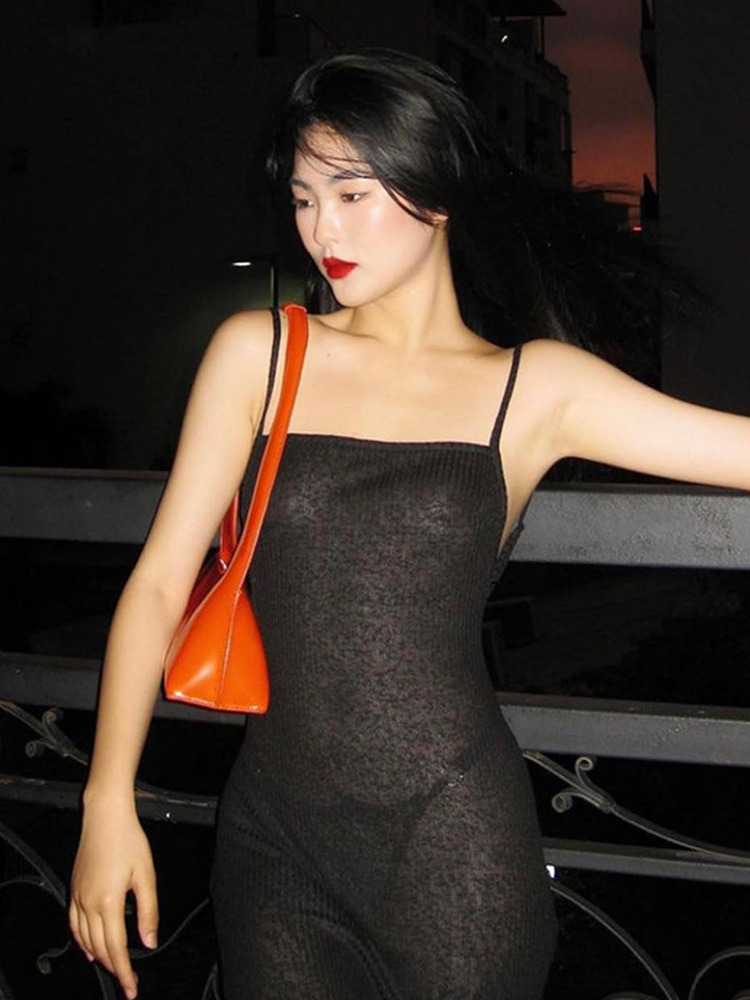 Casual Dresses Black Elegant Temperament Long Dress for Women Sexy Spaghetti Straps Backless Evening Club Party Summer Prom Outfits 230217