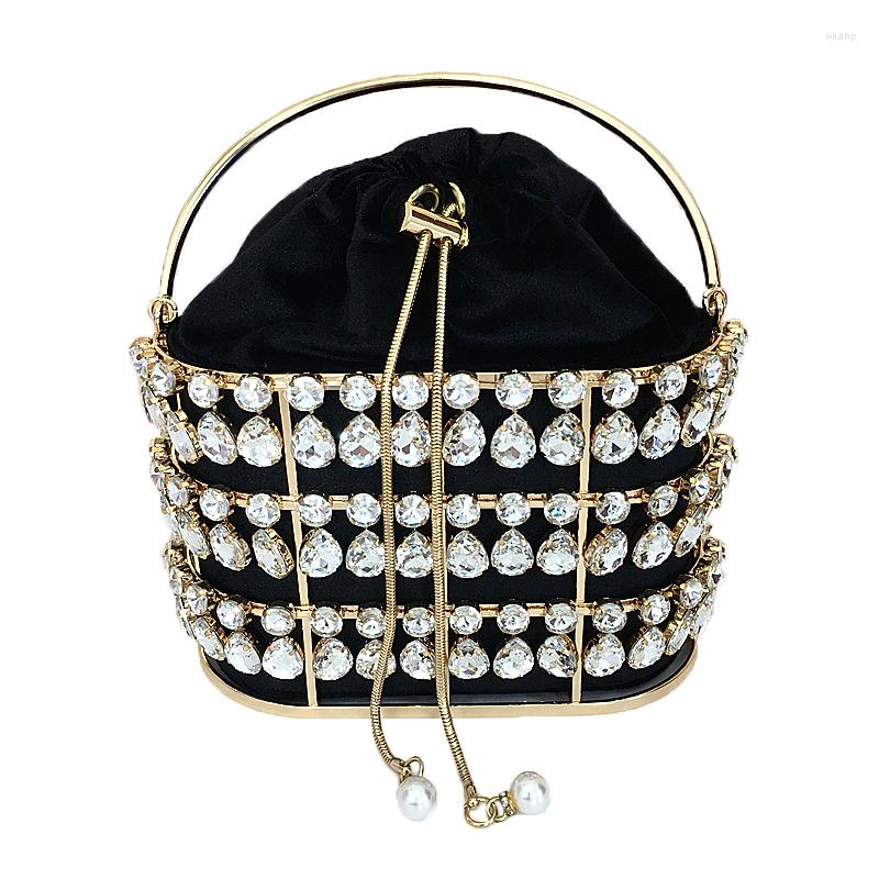 Evening Bags Luxury Diamond Metal Bucket Women Party Clutch Purses And Handbags Hollow Designer Bag Wedding Chain Shoulder, Black
Evening Bags Luxury Diamond Metal Bucket Women Party Clutch Purses And Handbags Hollow Designer Bag Wedding Chain Shoulder, Black