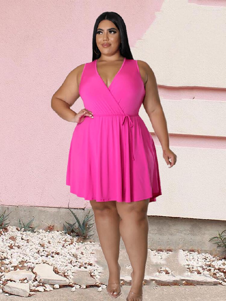 Plus Size Dresses Summer Clothing 5xl Woman Fashion Dress Short Ladies Sleeveless Sexy Pink Wholesale Bulk Drop
Plus Size Dresses Summer Clothing 5xl Woman Fashion Dress Short Ladies Sleeveless Sexy Pink Wholesale Bulk Drop