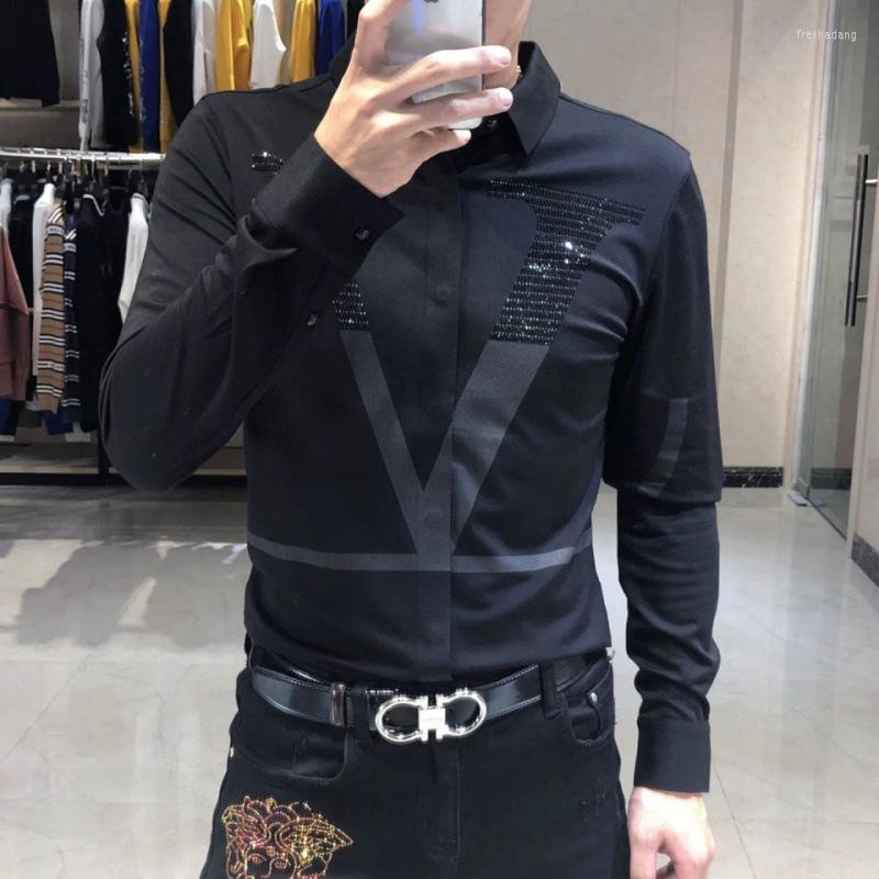 Men's Casual Shirts 2023 Spring Long Sleeve Shirt Trend Fashion Slim Korean Personalized Letter Stamping Printing Versatile, Black 2222
Men's Casual Shirts 2023 Spring Long Sleeve Shirt Trend Fashion Slim Korean Personalized Letter Stamping Printing Versatile, Black 2222