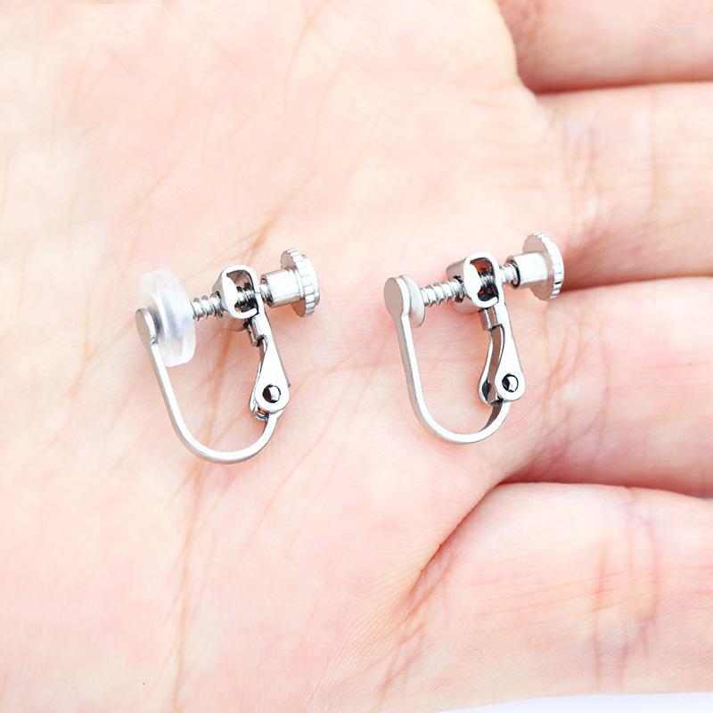 Backs Earrings 4Pcs/set Stainless Steel Screw Ear Clip Earring Settings Rotate Pads Findings For Jewelry Making Accessories 9x13mm
Backs Earrings 4Pcs/set Stainless Steel Screw Ear Clip Earring Settings Rotate Pads Findings For Jewelry Making Accessories 9x13mm