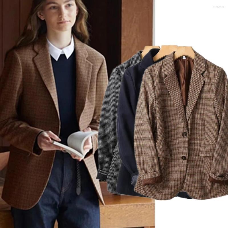 Women's Suits Elmsk 2023 Fashion Casual Checked Office Lady England Style High Street Vintage Plaid Single Breasted Blazers Women Tops, Gray
Women's Suits Elmsk 2023 Fashion Casual Checked Office Lady England Style High Street Vintage Plaid Single Breasted Blazers Women Tops, Gray
