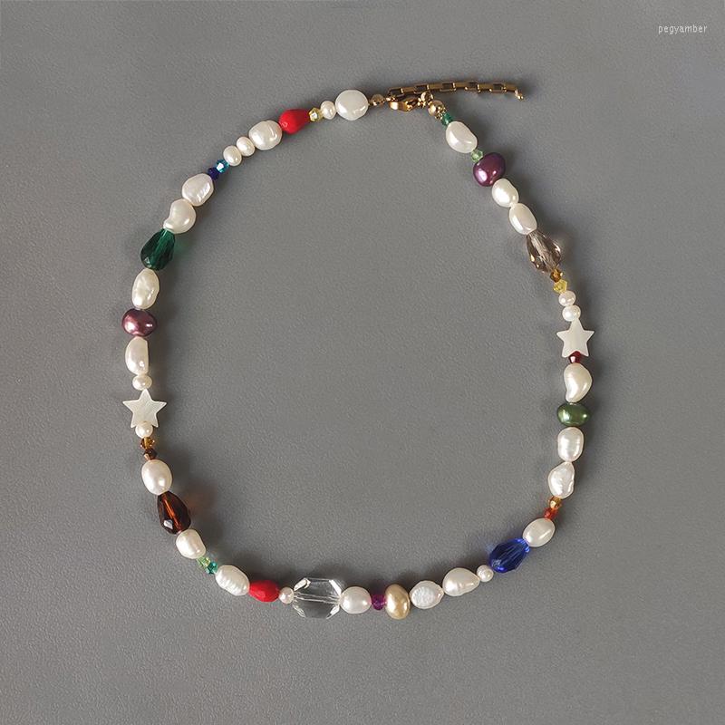 Choker Boho Style Fashion Natural Pearls Necklace Colorful Multi-faceted Crystal Handmade Women Party Charm Accessories 2023
Choker Boho Style Fashion Natural Pearls Necklace Colorful Multi-faceted Crystal Handmade Women Party Charm Accessories 2023