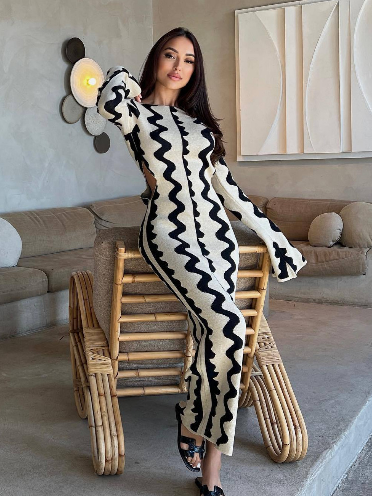 Casual Dresses Autumn Knitted Maxi Dress Flare Long Sleeve Bodycon Dress for Women Elegant Sexy Cut Out Wave Christmas Party Evening Outfits 230217, Black
Casual Dresses Autumn Knitted Maxi Dress Flare Long Sleeve Bodycon Dress for Women Elegant Sexy Cut Out Wave Christmas Party Evening Outfits 230217, Black