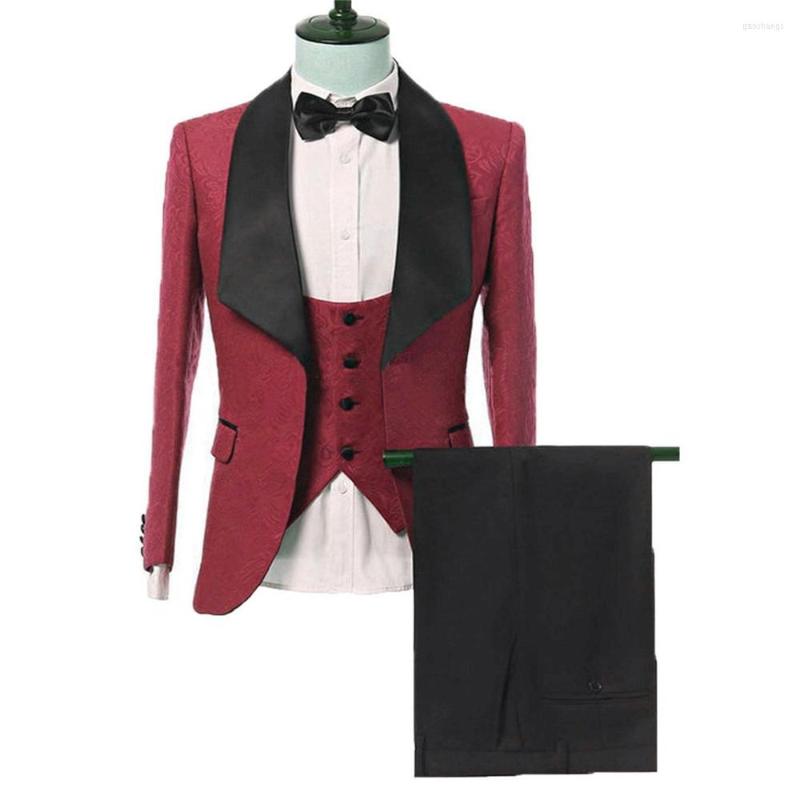 Men's Suits Men Arrival Shawl Lapel Man Pattern Red Groom Tuxedos Wedding/prom 3 Pieces ( Jacket Pants Vest Tie ) E69, Same the picture
Men's Suits Men Arrival Shawl Lapel Man Pattern Red Groom Tuxedos Wedding/prom 3 Pieces ( Jacket Pants Vest Tie ) E69, Same the picture