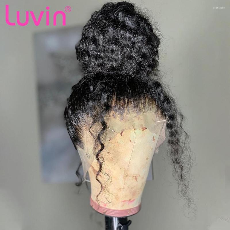 Luvin 360 Deep Wave Lace Front Human Hair Wigs 30 32 Inch Transparent Curly Brazilian Remy 250% Frontal Wig For Black Women, Picture shown
Luvin 360 Deep Wave Lace Front Human Hair Wigs 30 32 Inch Transparent Curly Brazilian Remy 250% Frontal Wig For Black Women, Picture shown