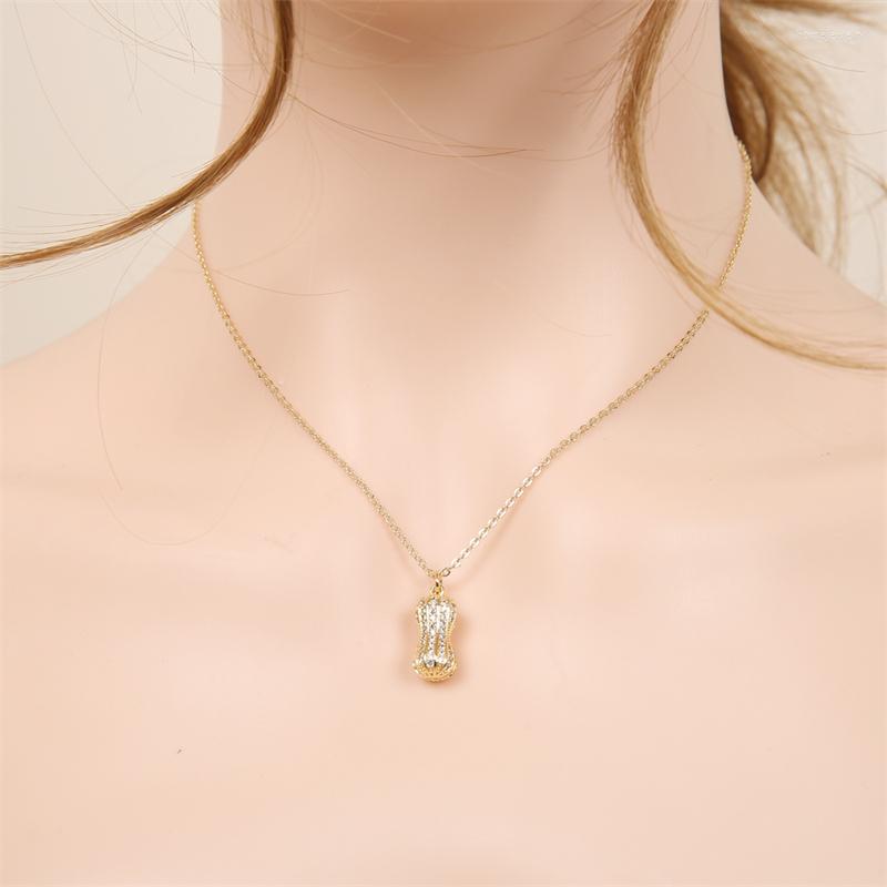 Pendant Necklaces WeSparking EMO 14K Gold Plated Peanut Necklace Clavicle Chain For Women Year Trend Impact Fashion Jewelry
Pendant Necklaces WeSparking EMO 14K Gold Plated Peanut Necklace Clavicle Chain For Women Year Trend Impact Fashion Jewelry
