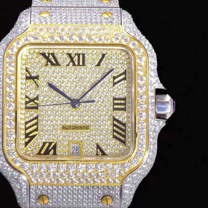High Quality Fashion Iced Out WatchesMens Wrist Luxury Round Cut Lab Gr J17S, White
High Quality Fashion Iced Out WatchesMens Wrist Luxury Round Cut Lab Gr J17S, White