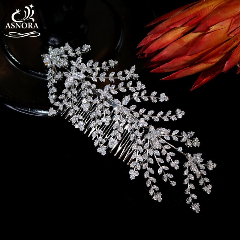 Hair Clips & Barrettes ASNORA European And American Bridal Headdresses Wedding Accessories Disc Luxurious Zircon Leaf Comb
Hair Clips & Barrettes ASNORA European And American Bridal Headdresses Wedding Accessories Disc Luxurious Zircon Leaf Comb