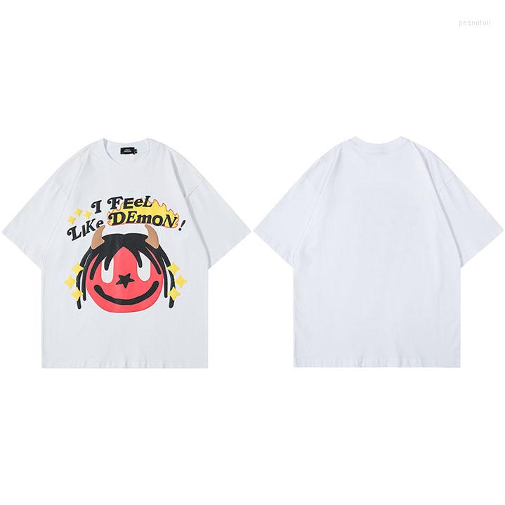 Men's T Shirts 2023 Men Tshirt Hip Hop Streetwear Funny Devil Horn Graphic Shirt Cotton Harajuku T-Shirt Summer Loose Tops Tees Black White, A1485155 white
Men's T Shirts 2023 Men Tshirt Hip Hop Streetwear Funny Devil Horn Graphic Shirt Cotton Harajuku T-Shirt Summer Loose Tops Tees Black White, A1485155 white