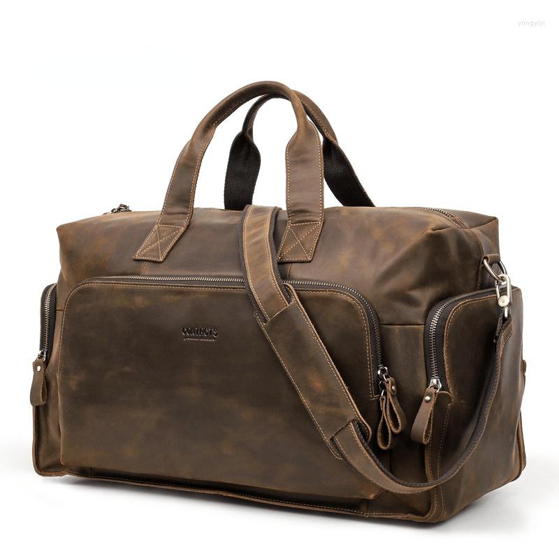 Duffel Bags Men's Travel Designer Genuine Leather Bag Luxury Design Large Capacity High-quality Storage, Brown
Duffel Bags Men's Travel Designer Genuine Leather Bag Luxury Design Large Capacity High-quality Storage, Brown