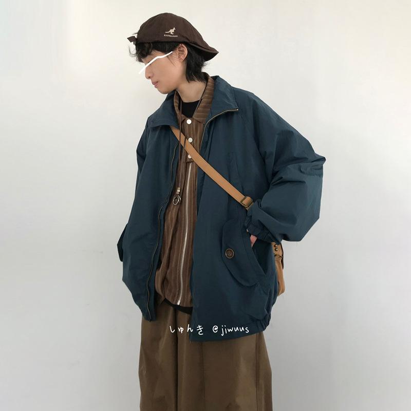 Men's Jackets Spring Autumn Japanese Tooling Solid Color Stand Collar Casual Jacket American Loose All-match Couple JacketMen's, Blue
Men's Jackets Spring Autumn Japanese Tooling Solid Color Stand Collar Casual Jacket American Loose All-match Couple JacketMen's, Blue
